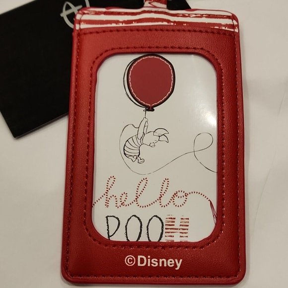 Disney Winnie the Pooh Piglet Red Balloon Retractable Lanyard NEW - Picture 8 of 12